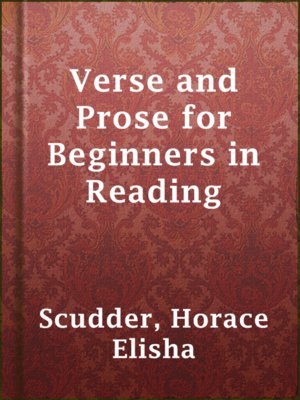 cover image of Verse and Prose for Beginners in Reading